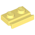 Lego NEW - Plate Modified 1 x 2 with Door Rail~ [Bright Light Yellow]