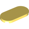 Lego NEW - Tile Round 2 x 4 Oval~ [Bright Light Yellow]