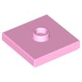 Lego NEW - Plate Modified 2 x 2 with Groove and 1 Stud in Center (Jumper)~ [Bright Pink]
