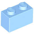 Lego NEW - Brick 1 x 2~ [Bright Light Blue]