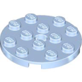 Lego NEW - Plate Round 4 x 4 with Hole~ [Bright Light Blue]