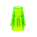 Lego NEW - Cone 1 x 1 with Top Groove~ [Trans-Bright Green]