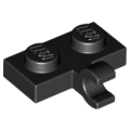 Lego NEW - Plate Modified 1 x 2 with Clip on Side (Horizontal Grip)~ [Black]