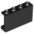 Lego NEW - Panel 1 x 4 x 2 with Side Supports - Hollow Studs~ [Black]