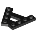 Lego NEW - Wedge Plate A-Shape with 2 Rows of 4 Studs~ [Black]