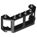 Lego NEW - Window 2 x 6 x 2 Train Front / Boat~ [Black]
