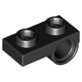 Lego NEW - Plate Modified 1 x 2 with Pin Hole on Bottom~ [Black]