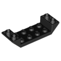 Lego NEW - Slope Inverted 45 6 x 2 Double with 2 x 4 Cutout~ [Black]