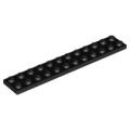 Lego Used - Plate 2 x 12~ [Black]