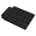 Lego Used - Plate Modified 4 x 5 with Trap Door Hinge~ [Black]