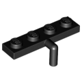 Lego NEW - Plate Modified 1 x 4 with Bar Arm Down~ [Black]