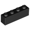 Lego NEW - Brick 1 x 4~ [Black]