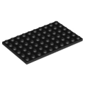 Lego Used - Plate 6 x 10~ [Black]