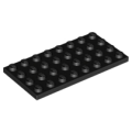 Lego Used - Plate 4 x 8~ [Black]