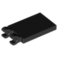 Lego NEW - Tile Modified 2 x 3 with 2 Open O Clips~ [Black]