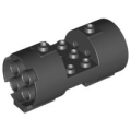 Lego Used - Cylinder 3 x 6 x 2 2/3 Horizontal - Round Connections Between Interior Studs~ [Black]