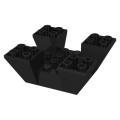 Lego Used - Slope Inverted 65 6 x 6 x 2 Quad with Cutouts~ [Black]