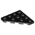 Lego NEW - Wedge Plate 4 x 4 Cut Corner~ [Black]