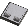 Lego Used - Tile 2 x 2 with Double Air Vent on Silver Background Pattern (Sticker) - Set 8~ [Black]