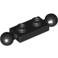 Lego NEW - Plate Modified 1 x 2 with Tow Ball on Ends~ [Black]