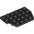 Lego NEW - Wedge Plate 4 x 6 Cut Corners~ [Black]