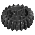 Lego Used - Technic Gear 20 Tooth Double Bevel~ [Black]