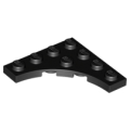 Lego NEW - Plate Modified 4 x 4 with 3 x 3 Curved Cutout~ [Black]