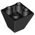 Lego Used - Slope Inverted 45 2 x 2 Double Convex~ [Black]