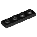Lego NEW - Plate 1 x 4~ [Black]