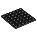 Lego Used - Plate 6 x 6~ [Black]