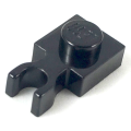 Lego Used - Plate Modified 1 x 1 with U Clip Thin (Vertical Grip)~ [Black]