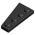 Lego NEW - Wedge Plate 4 x 2 Right~ [Black]