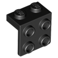 Lego NEW - Bracket 1 x 2 - 2 x 2~ [Black]