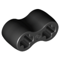 Lego NEW - Technic Axle Connector Double - Flexible Rubber~ [Black]