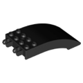 Lego NEW - Windscreen 8 x 4 x 2 Curved with Locking Dual 2 Fingers~ [Black]