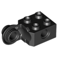 Lego NEW - Technic Brick Modified 2 x 2 with Pin Hole and Rotation Joint Ball Half Vertica~ [Black]