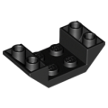 Lego NEW - Slope Inverted 45 4 x 2 Double with 2 x 2 Cutout~ [Black]
