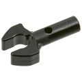Lego Used - Bar 1L with Clip Mechanical Claw - Cut Edges and Hole on Side~ [Black]