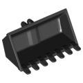 Lego NEW - Vehicle Digger Bucket 7 Teeth 3 x 6 Rise Inside with Locking 2 Finger Hinge~ [Black]