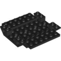 Lego NEW - Aircraft Fuselage Middle Bottom 8 x 8 with 4 Holes and 4 Pin Holes~ [Black]