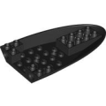 Lego NEW - Aircraft Fuselage Forward Bottom Curved 6 x 10 with 3 Holes and 2 Pin Holes~ [Black]