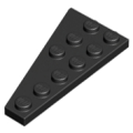 Lego NEW - Wedge Plate 6 x 3 Right~ [Black]