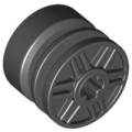 Lego Used - Wheel 18mm D. x 14mm with Axle Hole Fake Bolts and Shallow Spokes~ [Black]