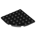 Lego Used - Plate Round Corner 6 x 6~ [Black]