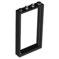 Lego Used - Door Frame 1 x 4 x 6 with 2 Holes on Top and Bottom~ [Black]