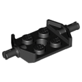 Lego NEW - Plate Modified 2 x 2 with Wheels Holder Wide and Hole~ [Black]