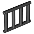 Lego Used - Bar 1 x 4 x 3 Grille with End Protrusions~ [Black]