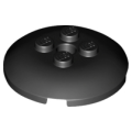 Lego NEW - Brick Round 4 x 4 x 2/3 Dome Top with Hole~ [Black]