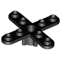 Lego NEW - Propeller 4 Blade 5 Diameter with Rounded Ends and Closed Hub~ [Black]