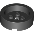 Lego NEW - Brick Round 4 x 4 with Recessed Center and Hole~ [Black]